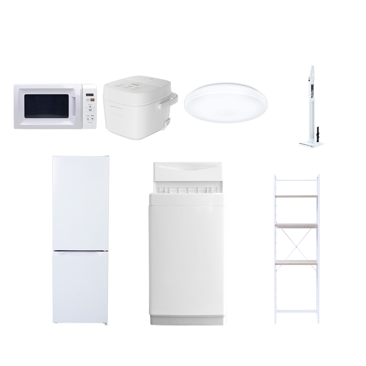山善（YAMAZEN） 家電セット 一人暮らし 7点セット 冷蔵庫 157L 洗濯機