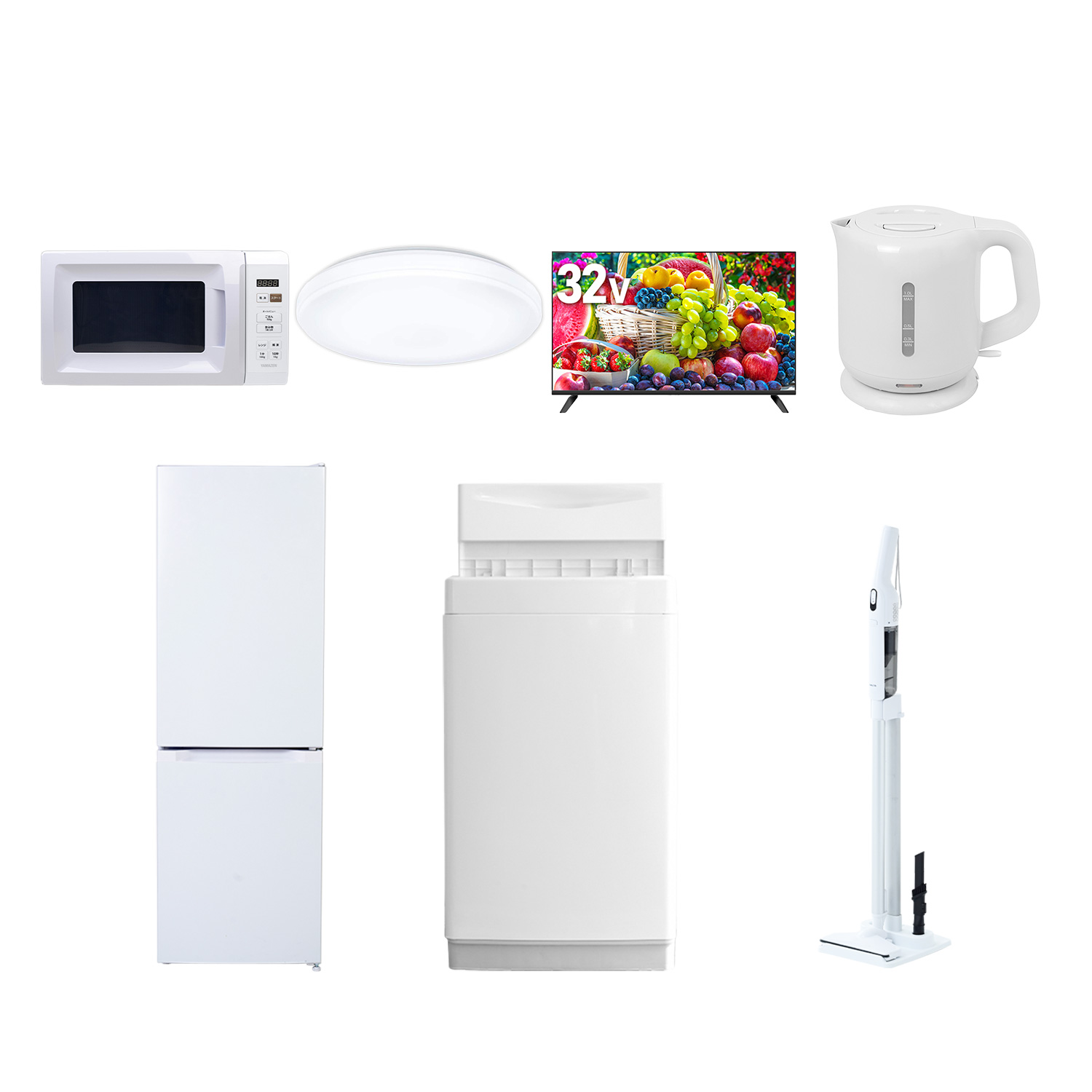 山善（YAMAZEN） 家電セット 一人暮らし 7点セット 冷蔵庫 157L 洗濯機