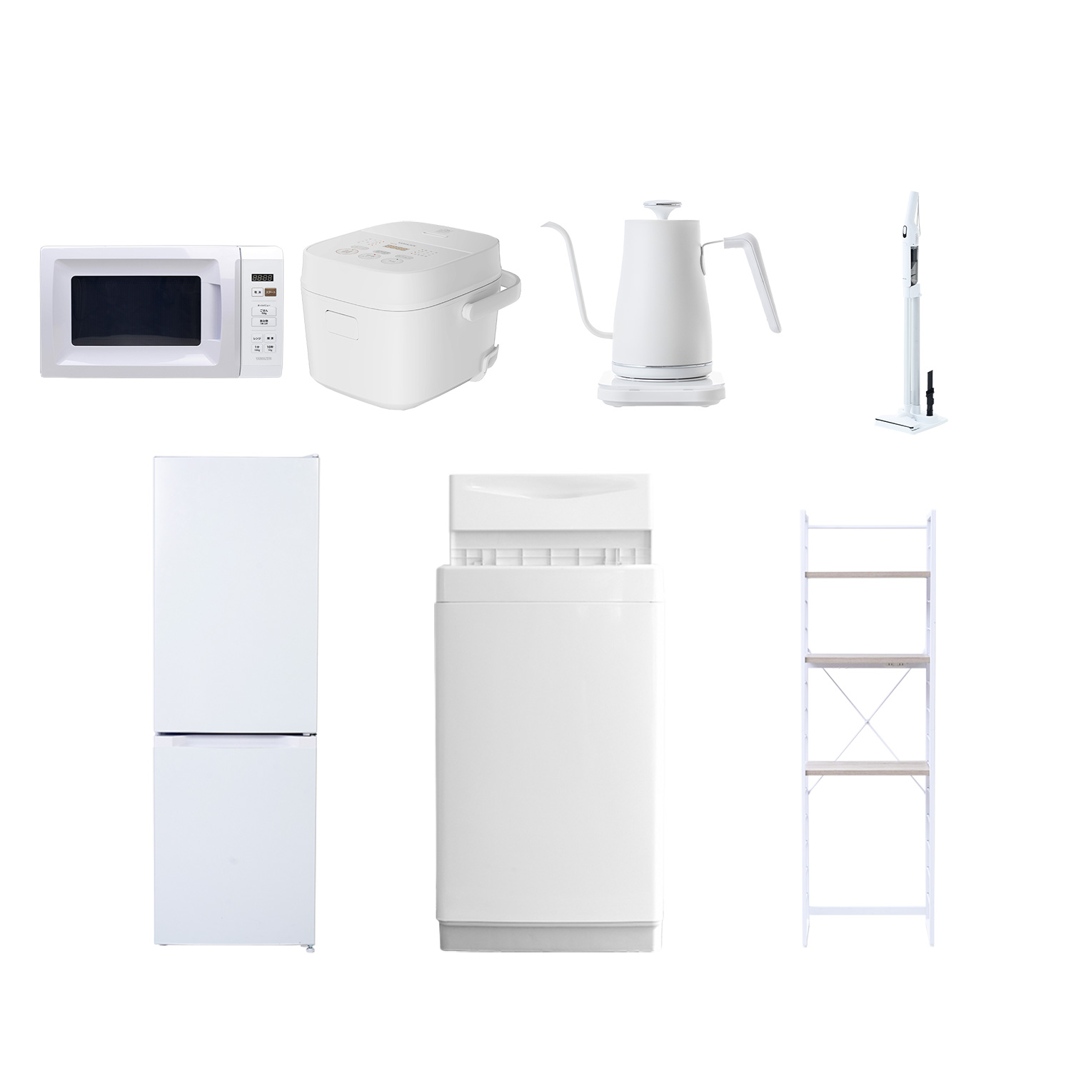 山善（YAMAZEN） 家電セット 一人暮らし 7点セット 冷蔵庫 157L 洗濯機 
