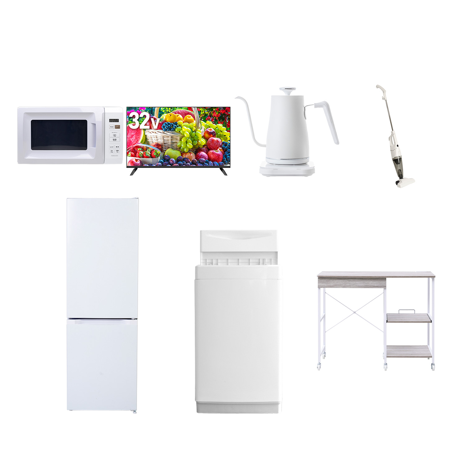 山善（YAMAZEN） 家電セット 一人暮らし 7点セット 冷蔵庫 157L 洗濯機