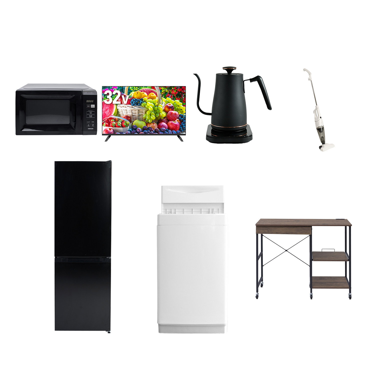 山善（YAMAZEN） 家電セット 一人暮らし 7点セット 冷蔵庫 157L 洗濯機