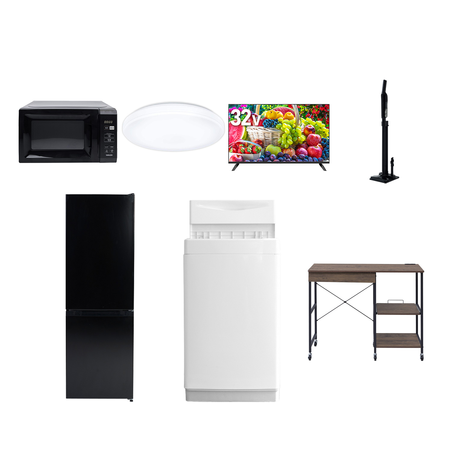山善（YAMAZEN） 家電セット 一人暮らし 7点セット 冷蔵庫 157L 洗濯機 