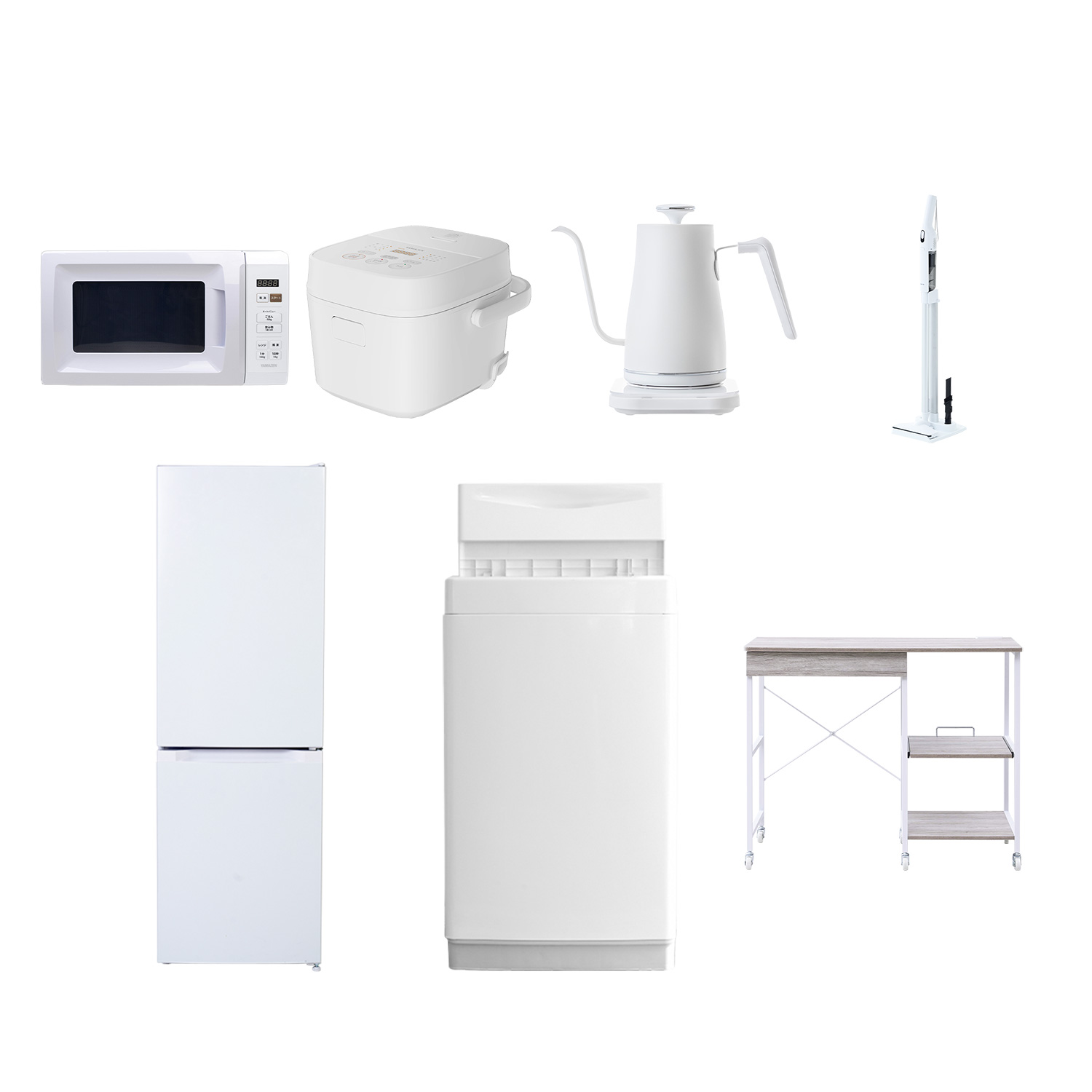山善（YAMAZEN） 家電セット 一人暮らし 7点セット 冷蔵庫 157L 洗濯機