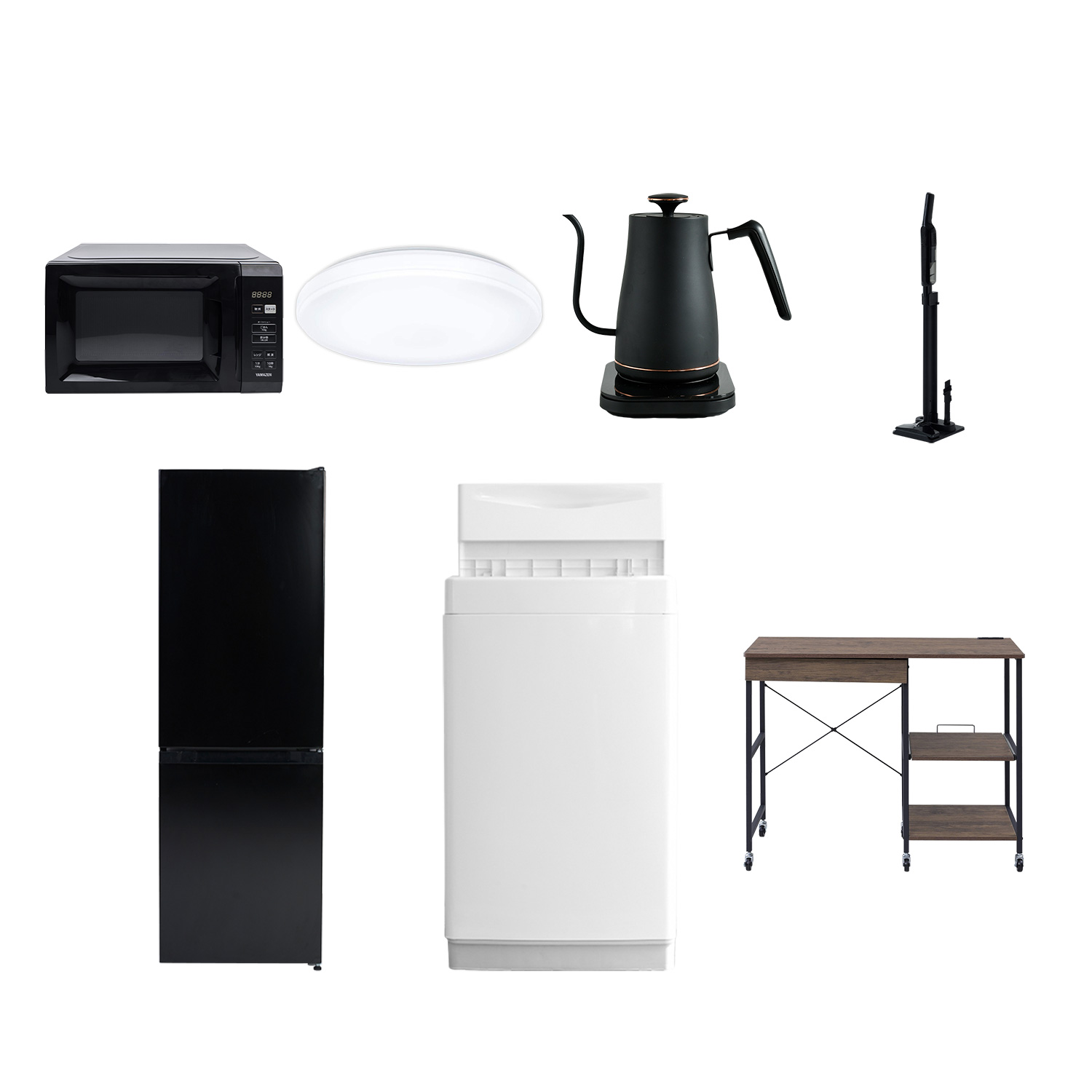 山善（YAMAZEN） 家電セット 一人暮らし 7点セット 冷蔵庫 157L 洗濯機
