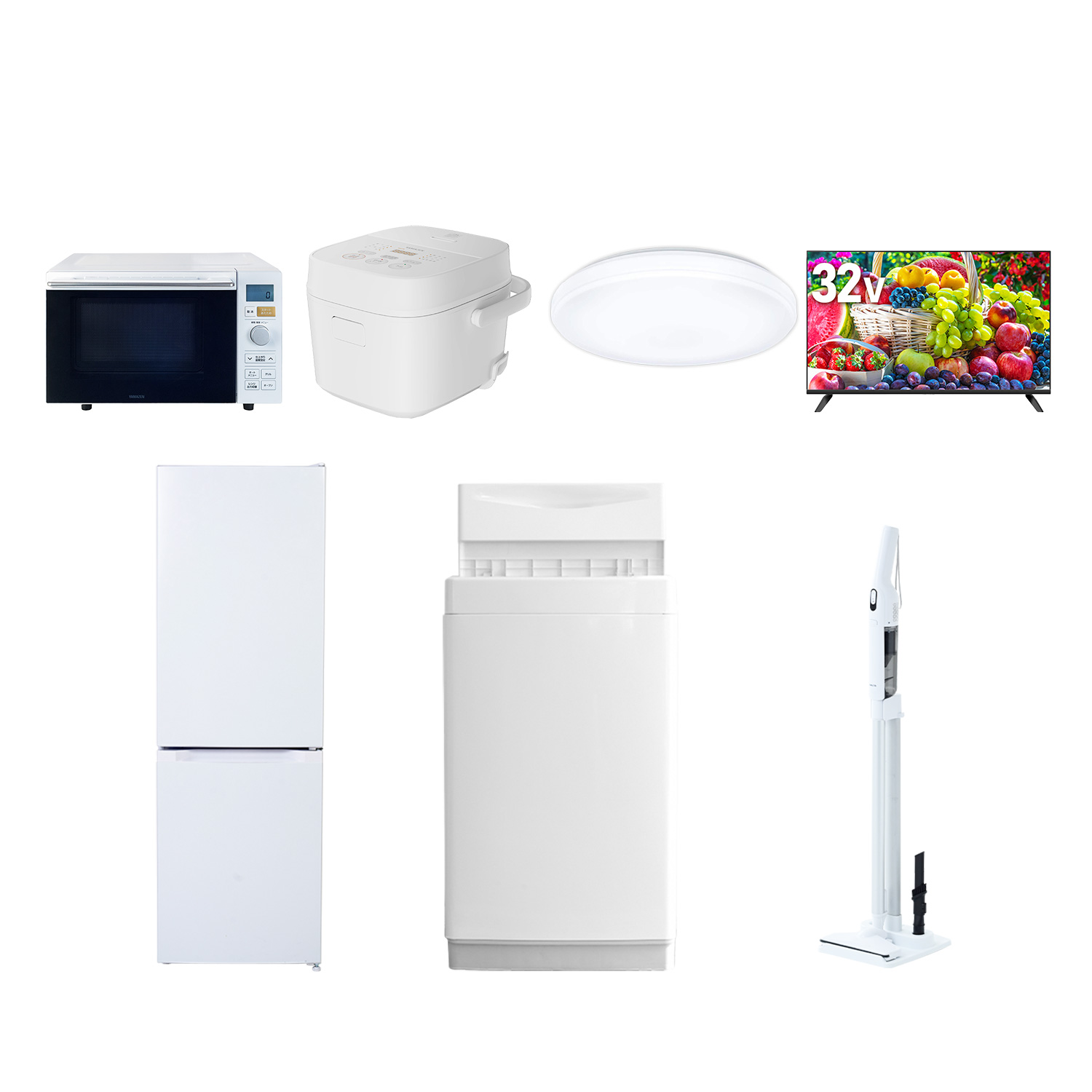 山善（YAMAZEN） 家電セット 一人暮らし 7点セット 冷蔵庫 157L 洗濯機 