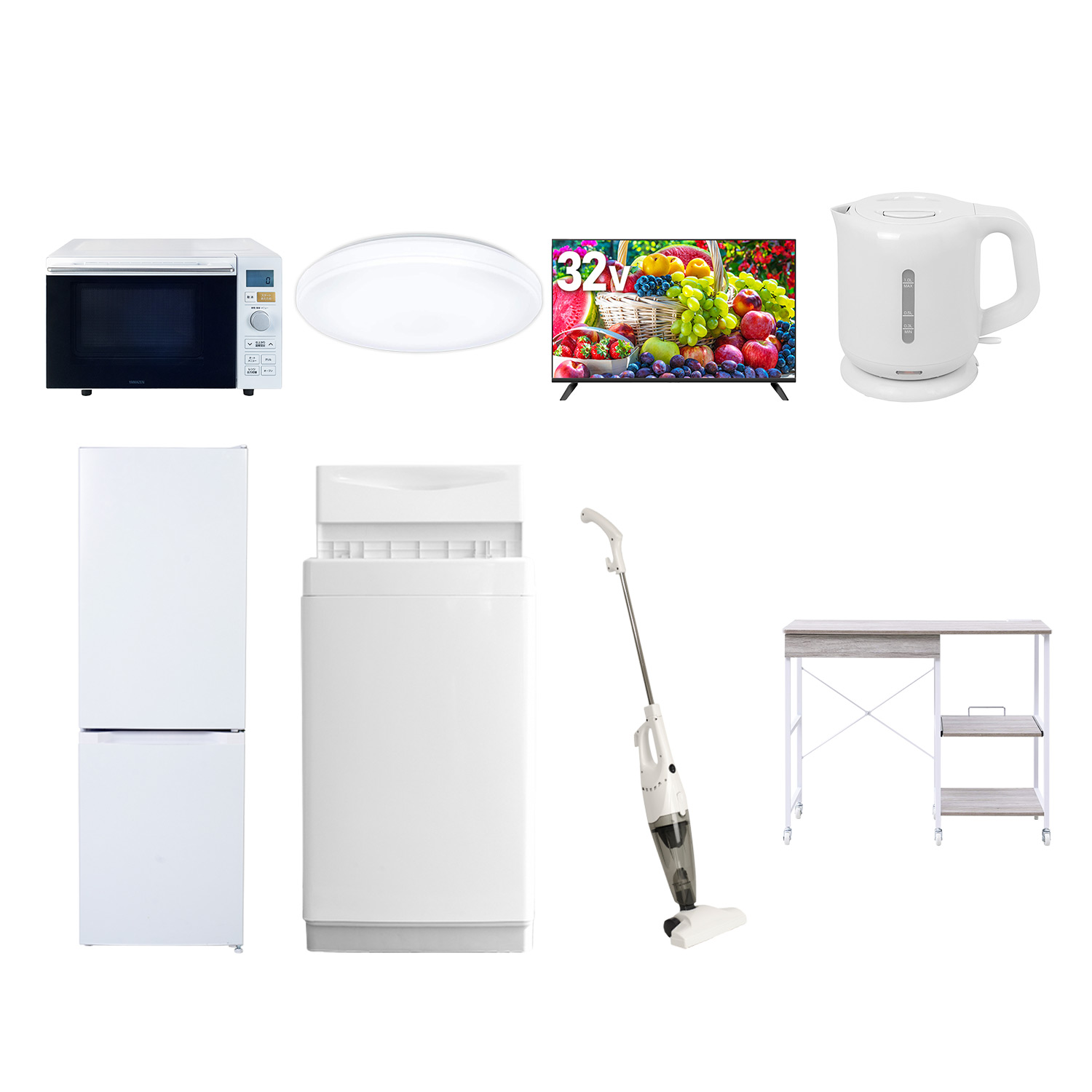 山善（YAMAZEN） 家電セット 一人暮らし 8点セット 冷蔵庫 157L 洗濯機