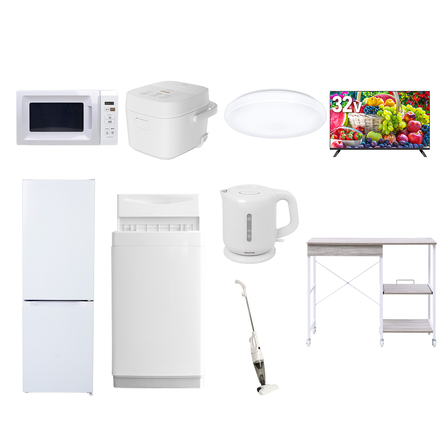 山善（YAMAZEN） 家電セット 一人暮らし 9点セット 冷蔵庫 157L 洗濯機 