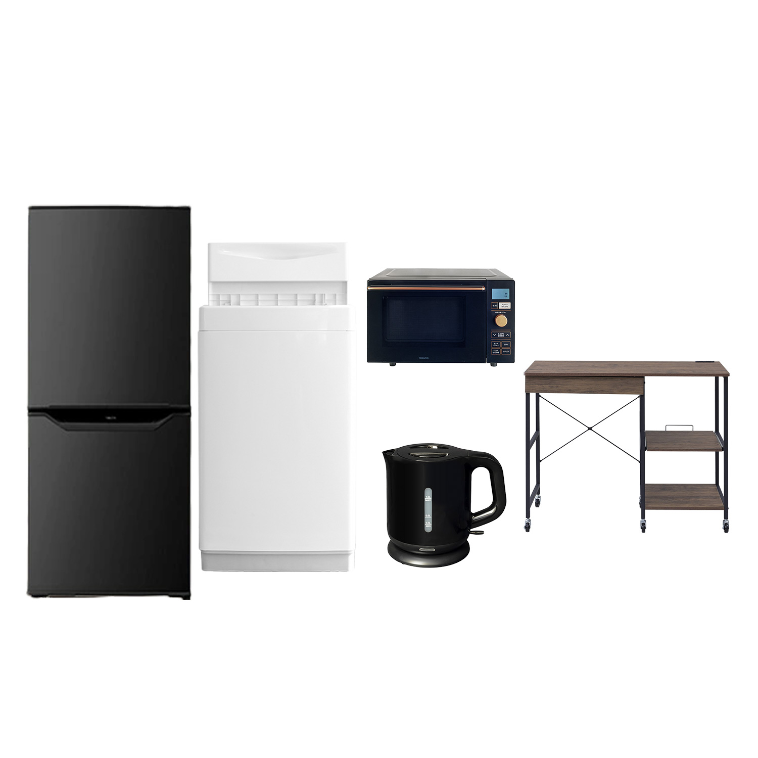 山善（YAMAZEN） 新生活家電セット 5点セット 一人暮らし (8kg洗濯機