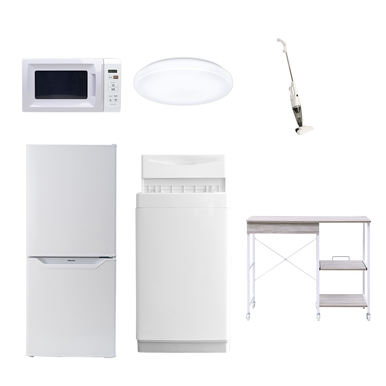 山善（YAMAZEN） 新生活家電セット 6点セット 一人暮らし (6kg洗濯機