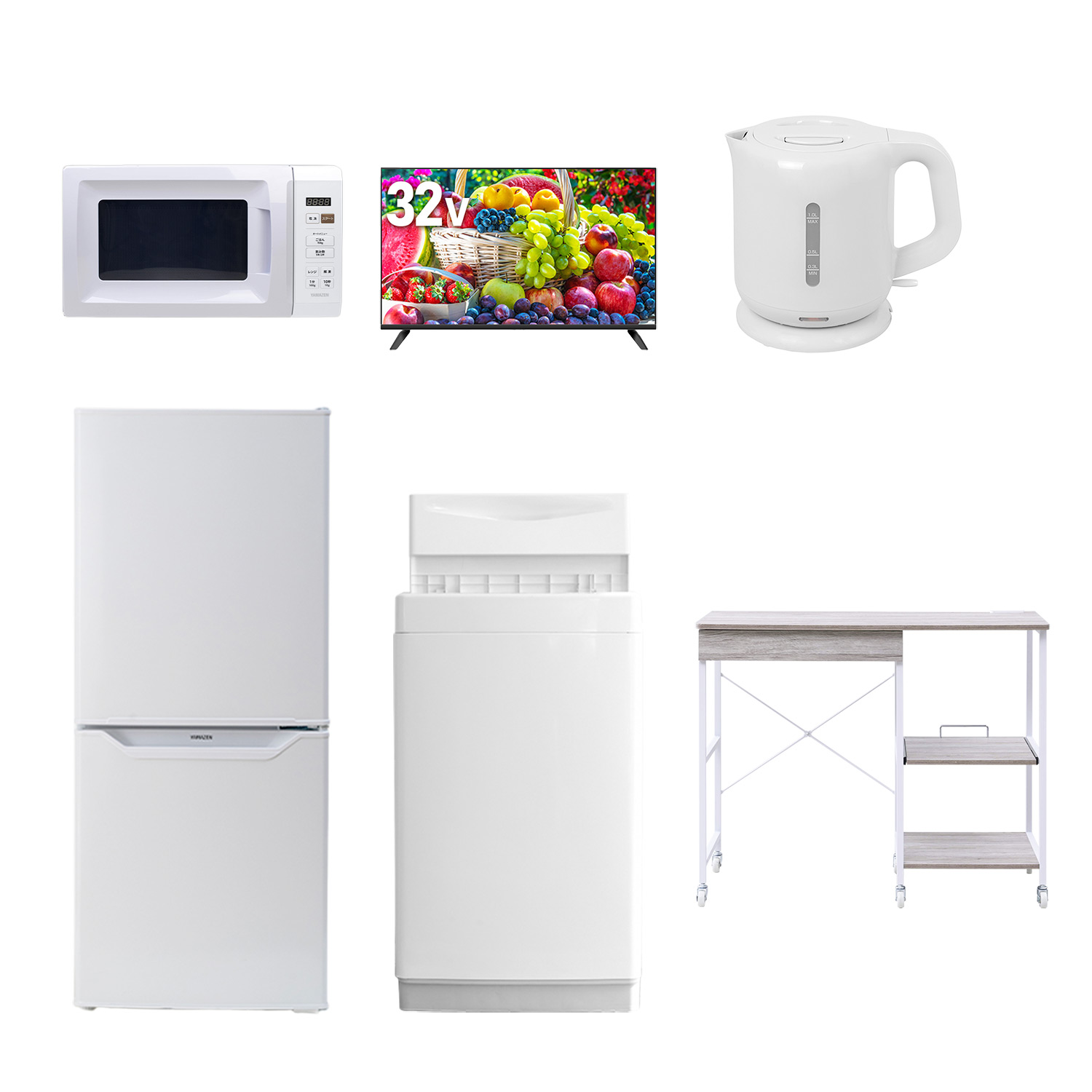 山善（YAMAZEN） 家電セット 一人暮らし 6点セット 冷蔵庫 106L 洗濯機 