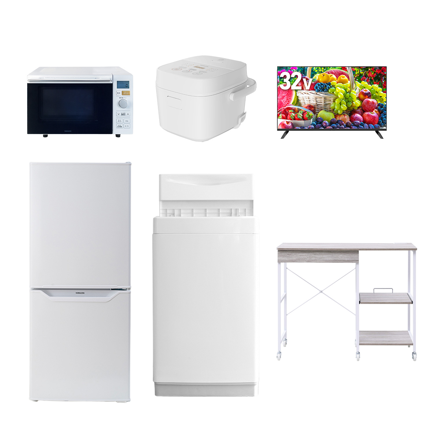 山善（YAMAZEN） 家電セット 一人暮らし 6点セット 冷蔵庫 106L 洗濯機
