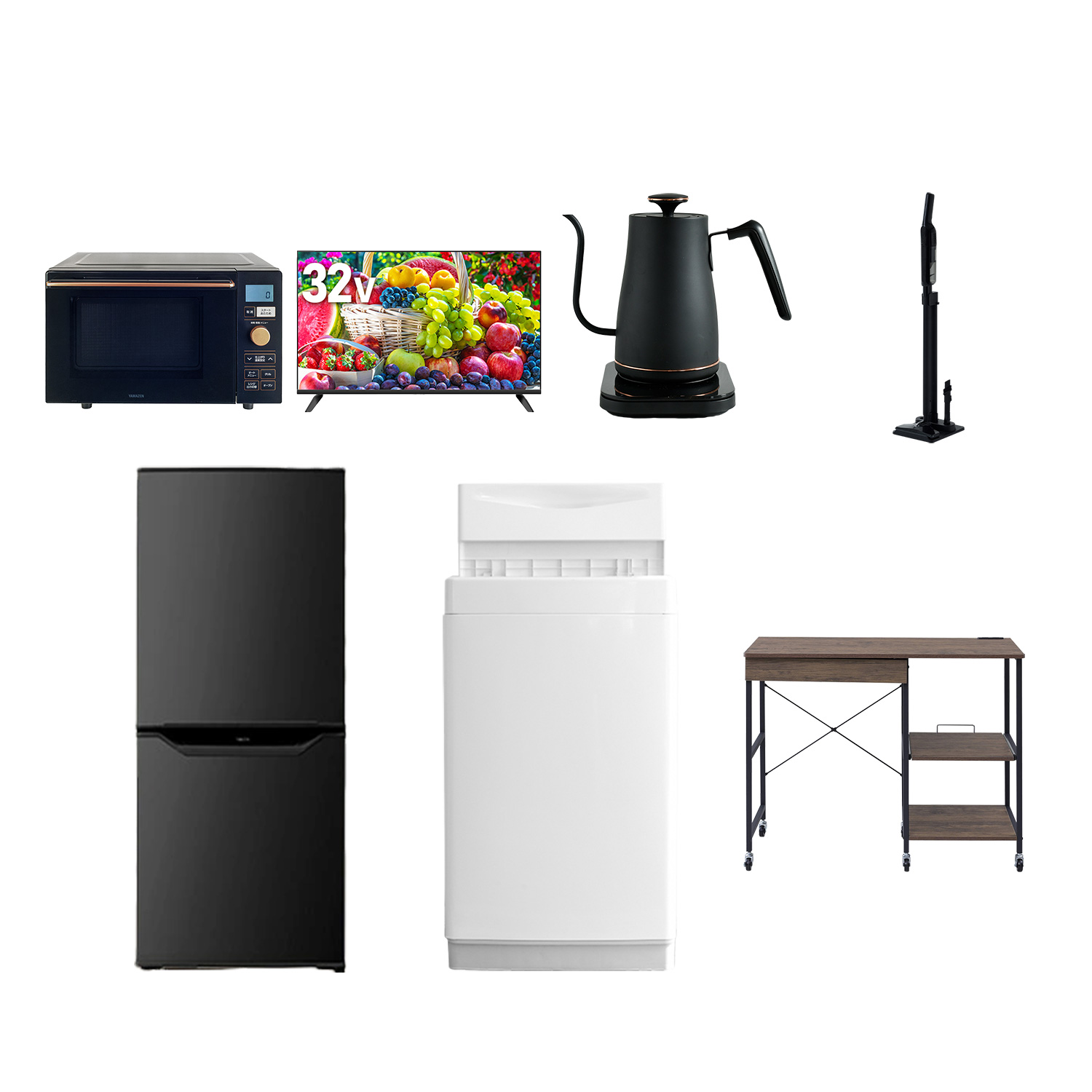 山善（YAMAZEN） 家電セット 一人暮らし 7点セット 冷蔵庫 106L 洗濯機