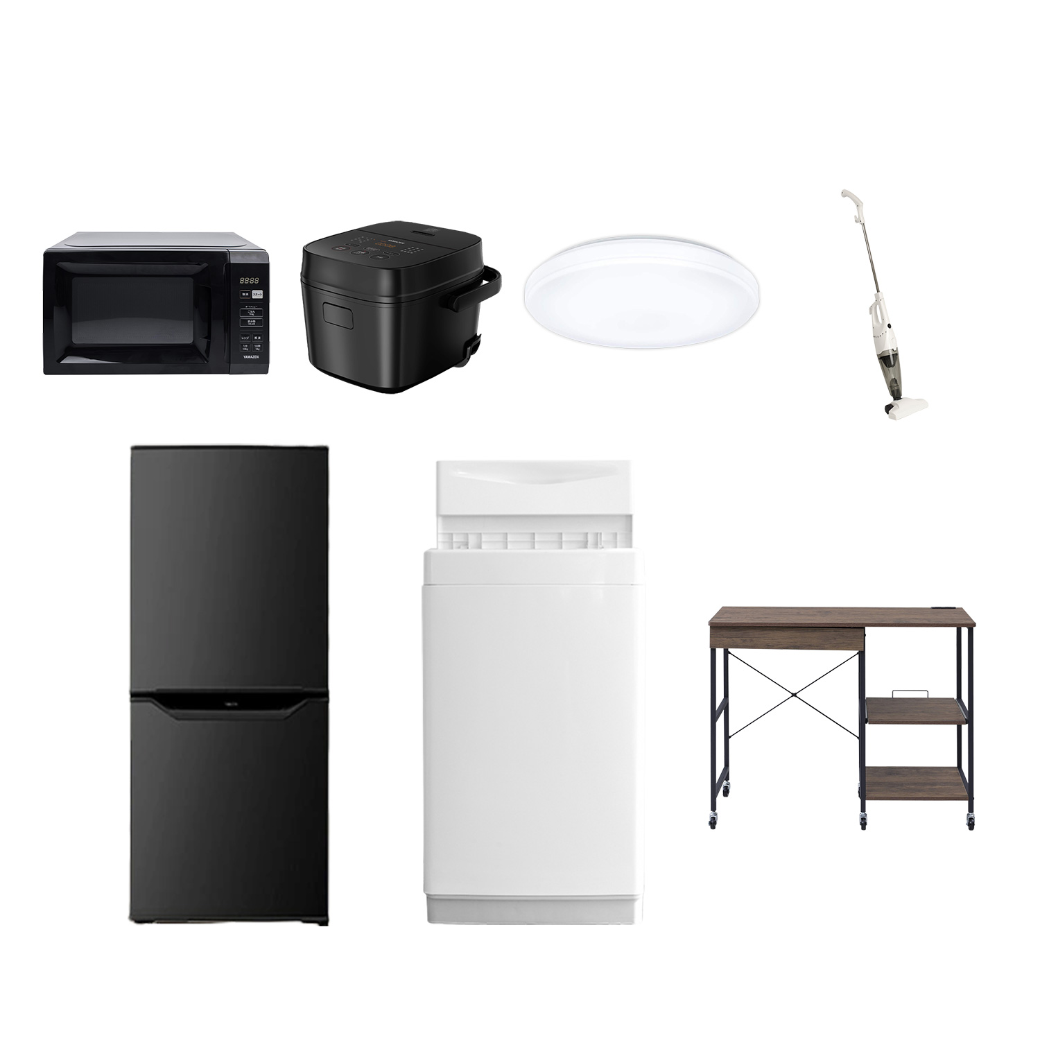 山善（YAMAZEN） 新生活家電セット 7点セット 一人暮らし (6kg洗濯機