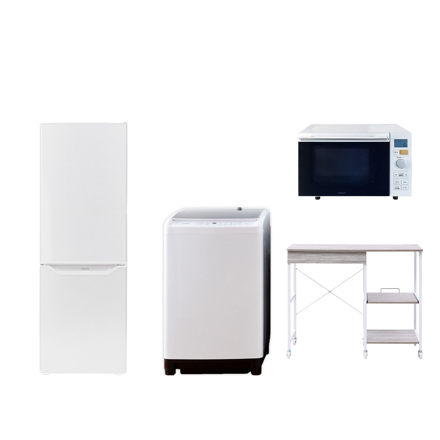 山善（YAMAZEN） 新生活家電セット 4点セット 一人暮らし (6kg洗濯機