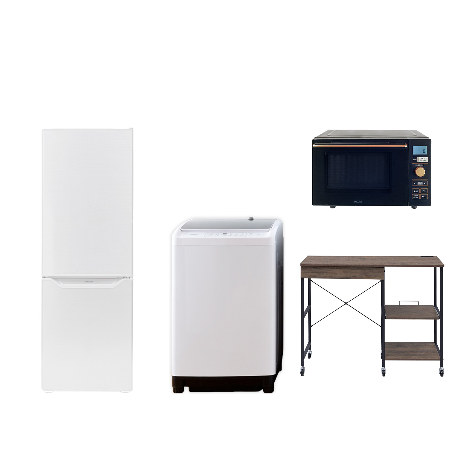 山善（YAMAZEN） 新生活家電セット 4点セット 一人暮らし (6kg洗濯機