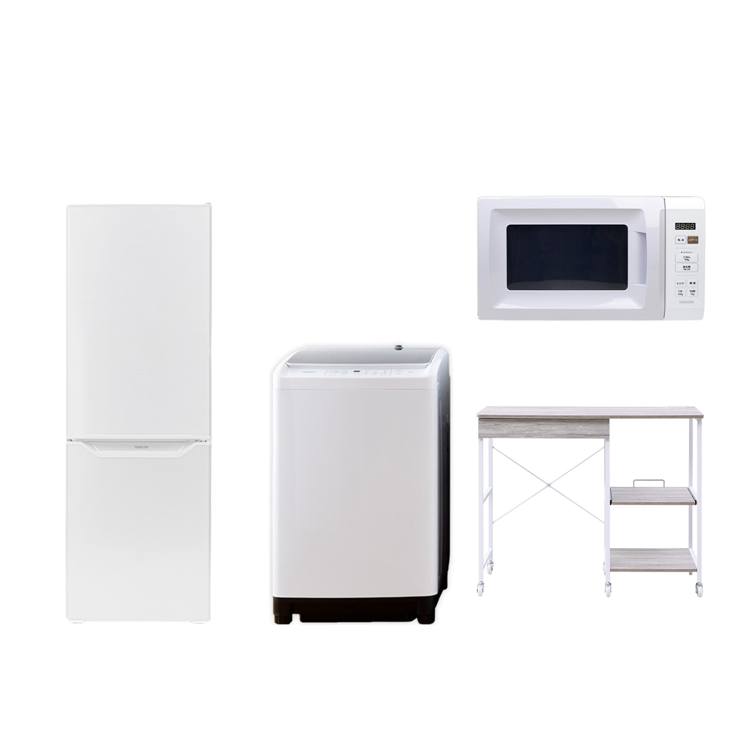 山善（YAMAZEN） 新生活家電セット 4点セット 一人暮らし (6kg洗濯機 