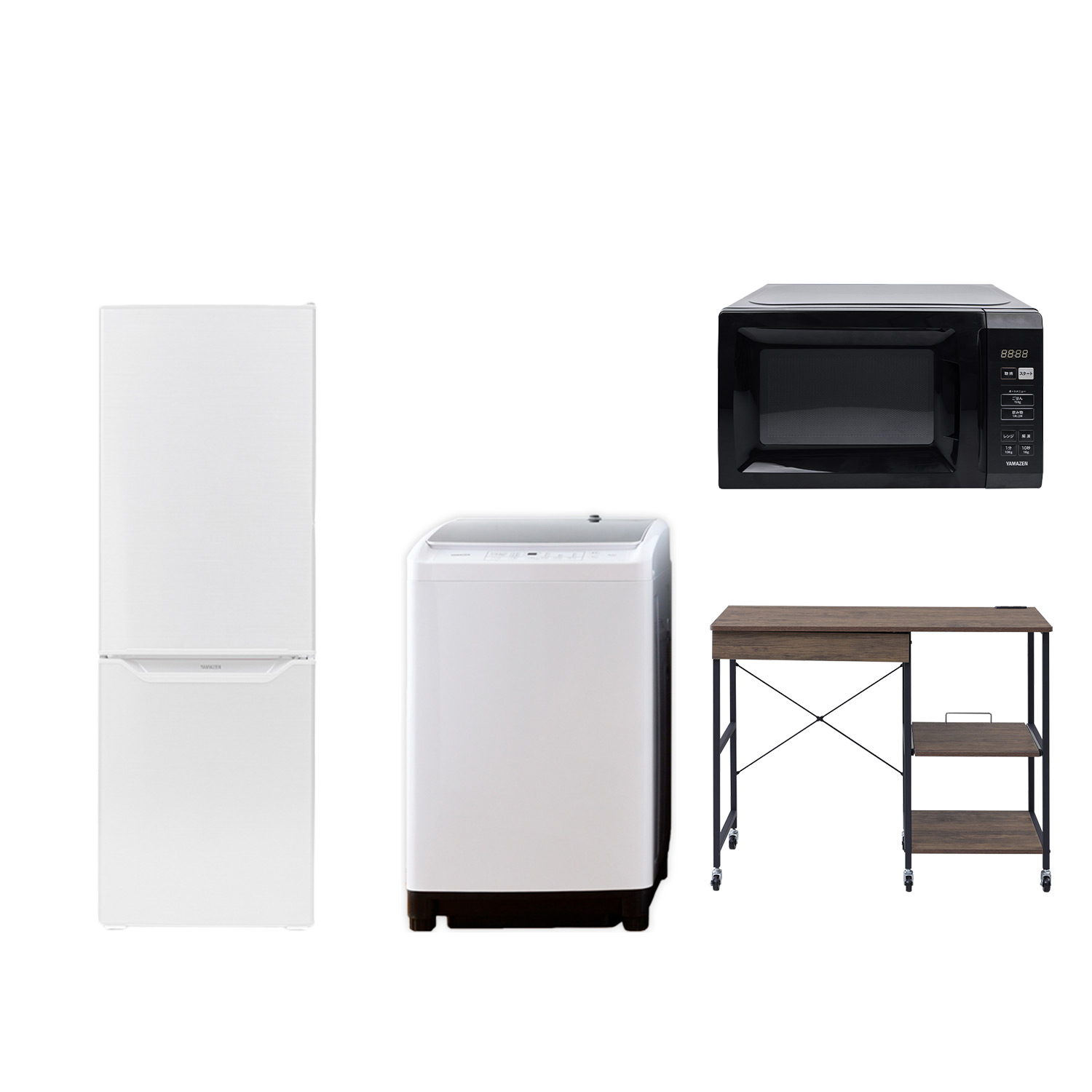 山善（YAMAZEN） 新生活家電セット 4点セット 一人暮らし (6kg洗濯機