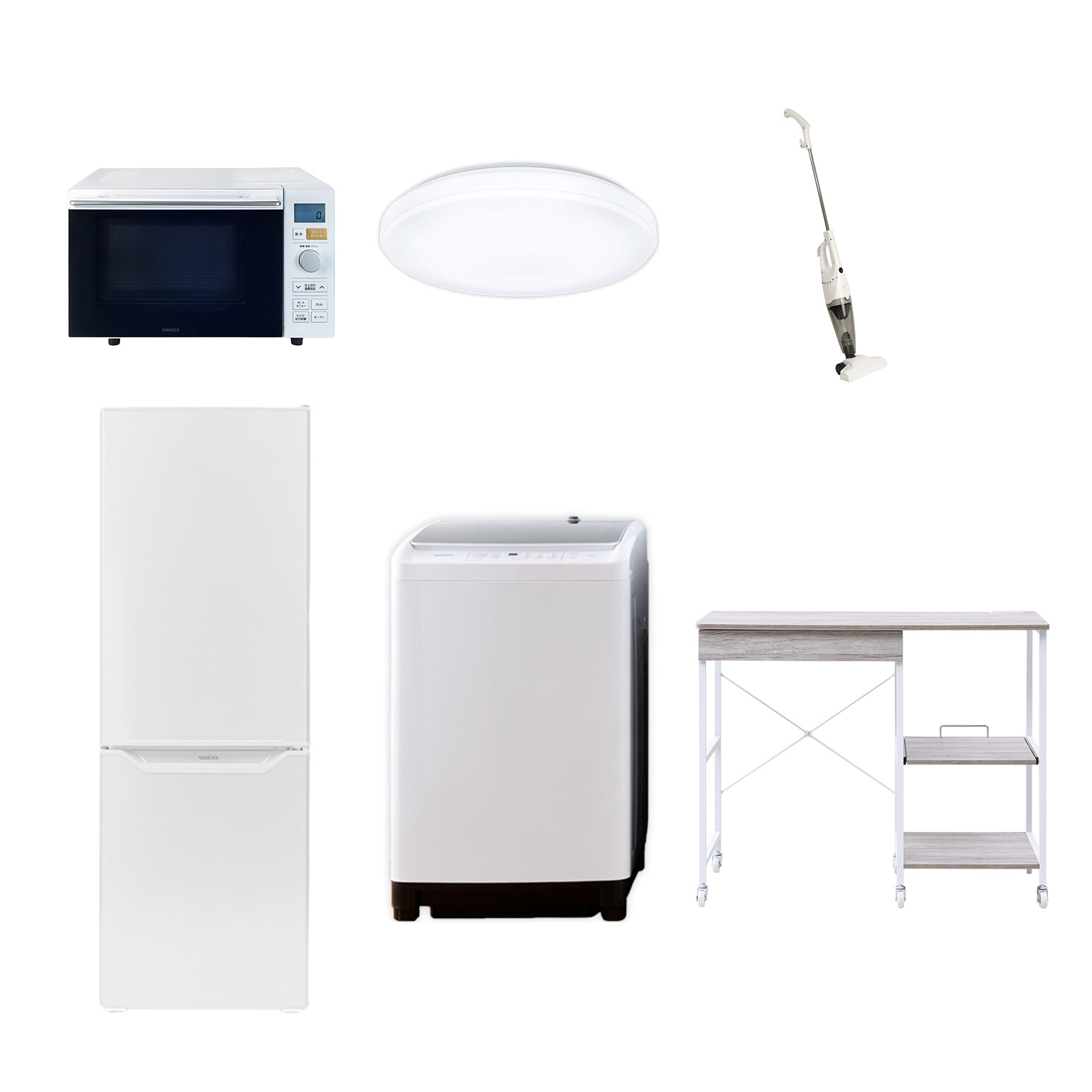 山善（YAMAZEN） 新生活家電セット 6点セット 一人暮らし (8kg洗濯機 