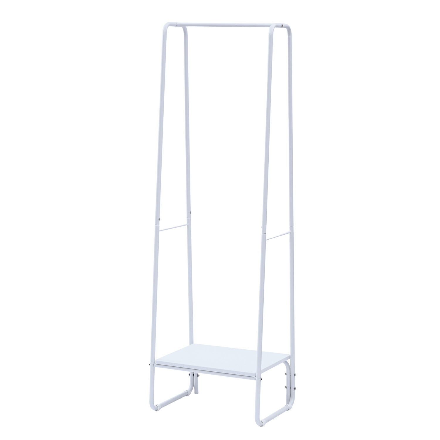 山善（YAMAZEN） ハンガーラック シンプル 棚付き 幅51 奥行40 高さ