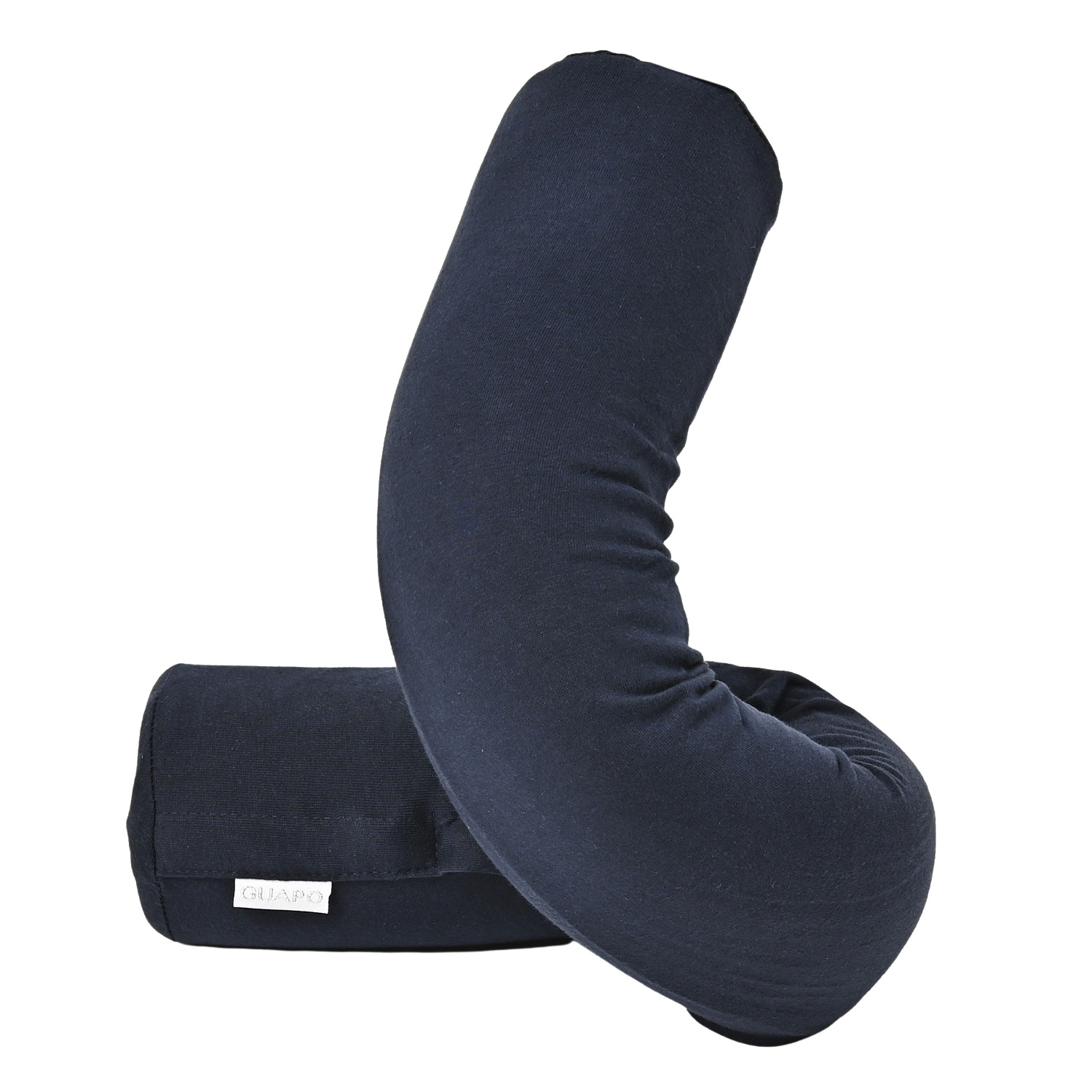 新品未使用GUAPO FLEXIBLE NECK PILLOWネイビー2個セット GUAPO ネックピロー 低反発 フレキシブル 綿100%カバー 昼寝枕 仮眠枕