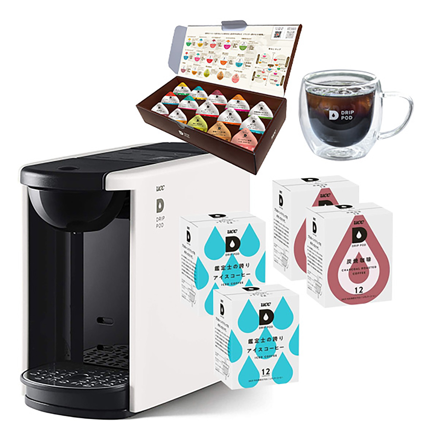 夏ギフト7点セット コーヒーメーカー カプセル式 コーヒーマシン UCC ドリップポッド DRIP POD DP3 カプセル式コーヒーメーカー  プレゼント