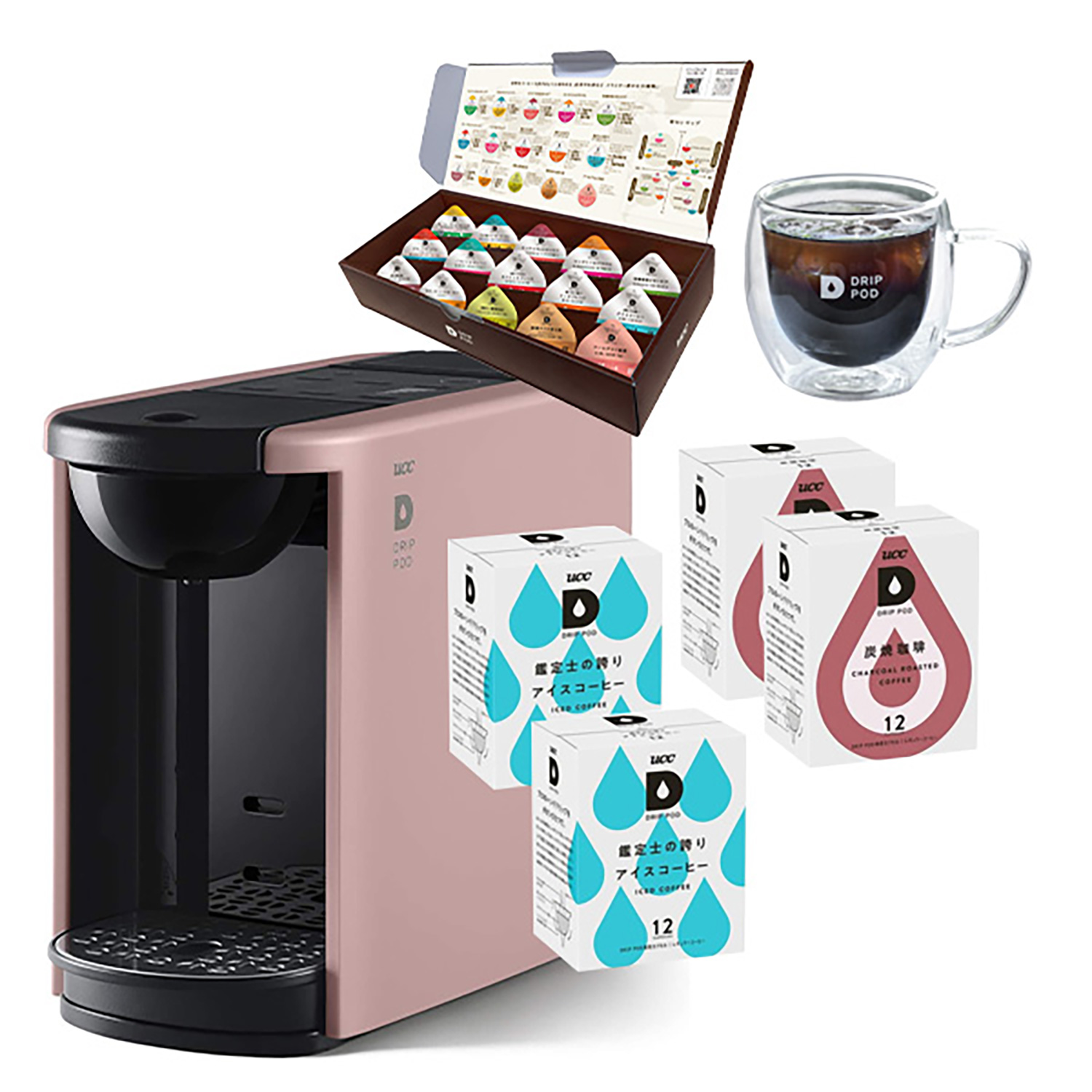 夏ギフト7点セット コーヒーメーカー カプセル式 コーヒーマシン UCC ドリップポッド DRIP POD DP3 カプセル式コーヒーメーカー  プレゼント