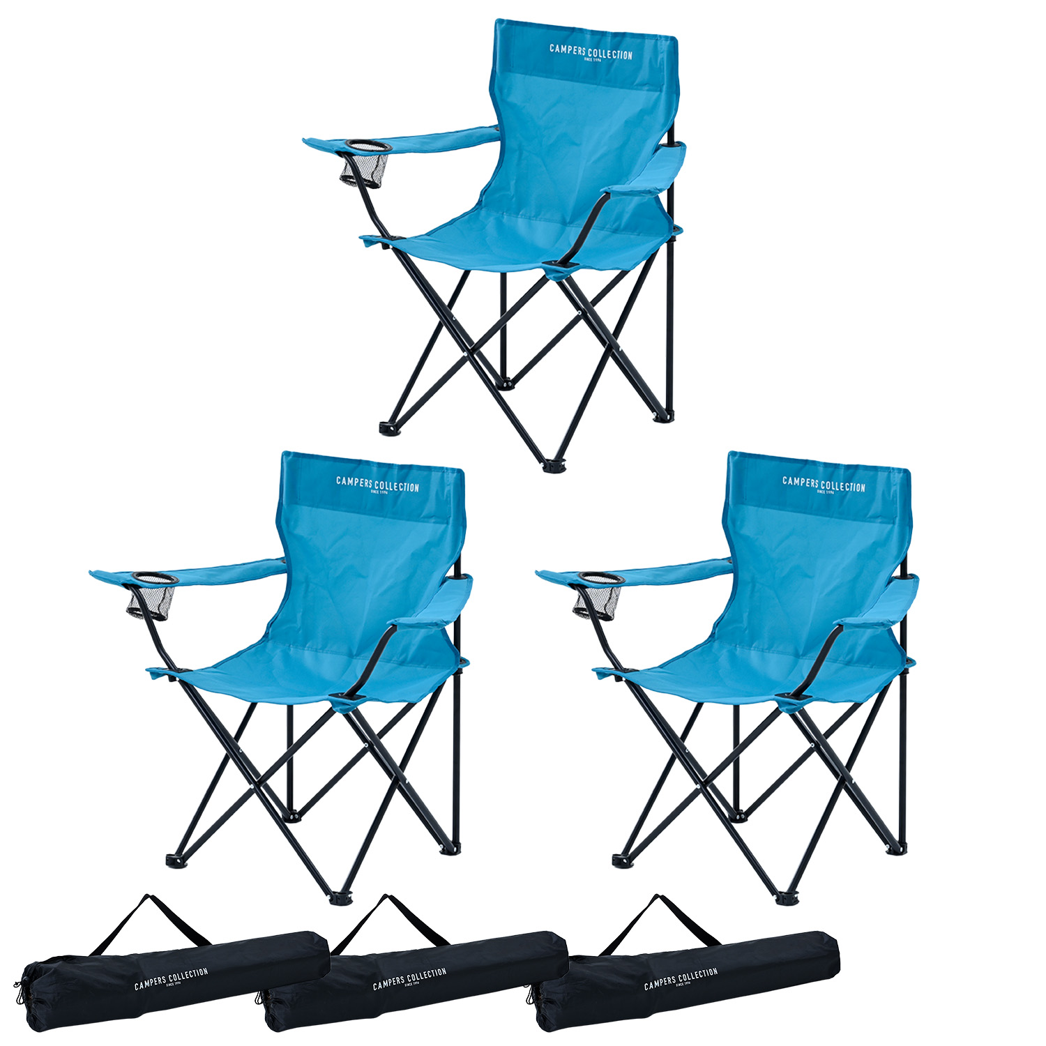 折りたたみアウトドアチェア 3色セット 山善（YAMAZEN） アウトドアチェア 3脚セット 軽量 折りたたみ