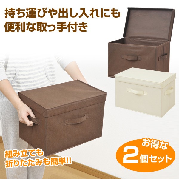 山善 収納ケース フタ付き収納ボックス 2個組 YTCF-2PF ラック