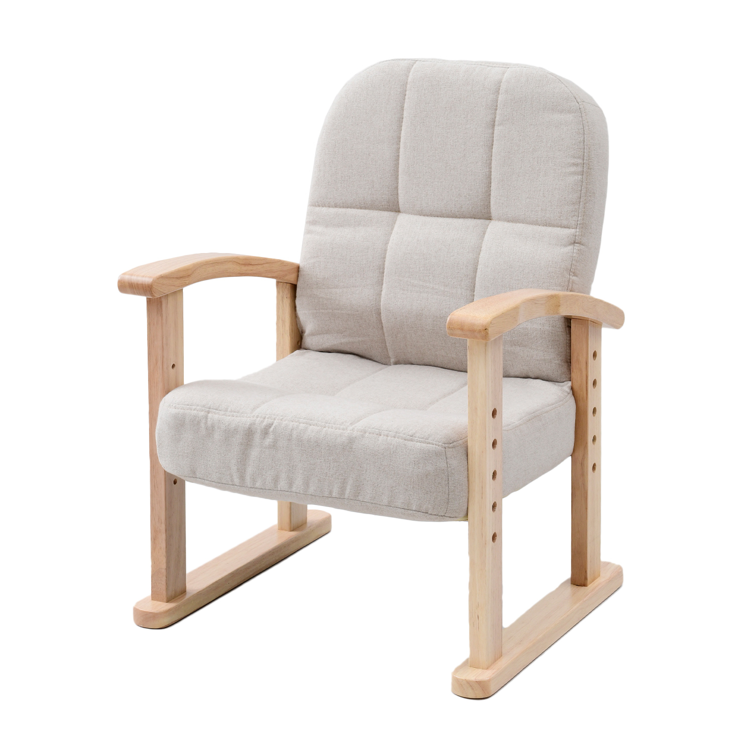 リクライニングチェア 座椅子 一人掛け 組立不要 高さ調節可 幅53.5 奥行54-71 高さ66.5-84.5cm KMZC-55 リビングチェア  リラックスチェア チェア 椅子 イス