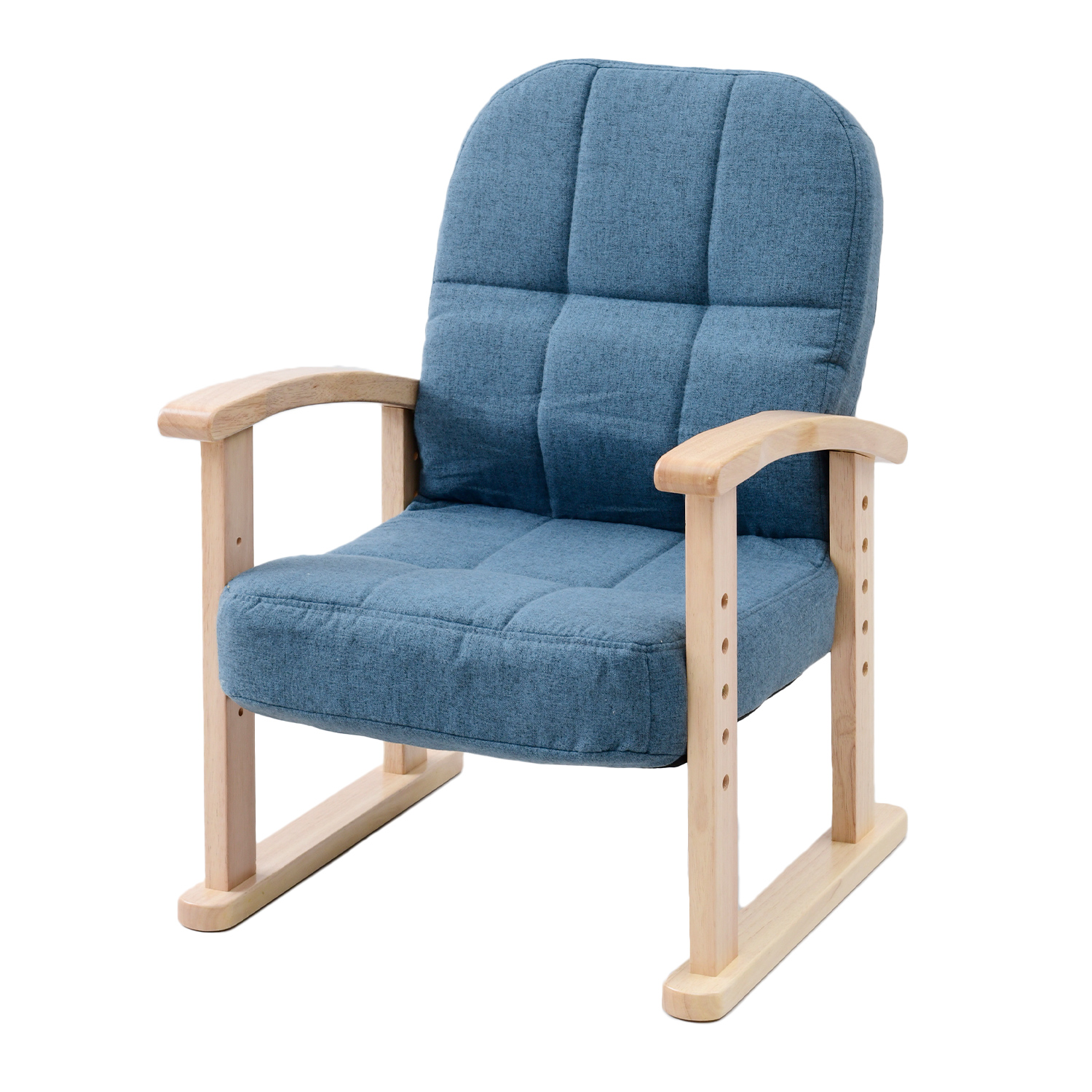 リクライニングチェア 座椅子 一人掛け 組立不要 高さ調節可 幅53.5 