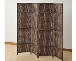 値下げセール木製スラットデザイン 3連パーテーション ブラウン WoodScreen ウッドスクリーン3連 (パーテーション シンプル 木製
