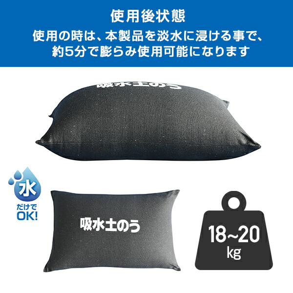 新品未使用‼️緊急防災用吸水土のう　SEB  土嚢　30kgサイズ　7枚 Amazon.co.jp: ??緊急防災用吸水土のう SEB 土嚢 30kgサイズ 7枚