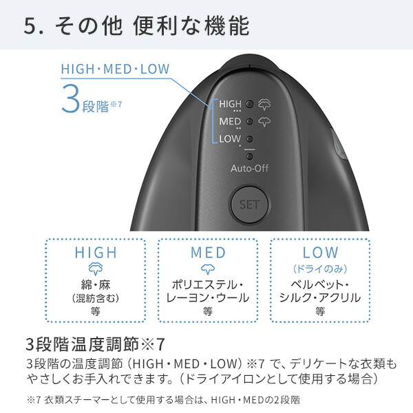 衣類スチーマー ハンガースチーマー スチームアイロン 軽量