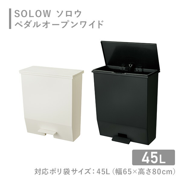 ゴミ箱 SOLOW 2個セット グレー 東谷 両開き フタ付 ソロウ 45L ソロウ 【選べる豪華特典】 ゴミ箱 ペダル式 ペダルオープン