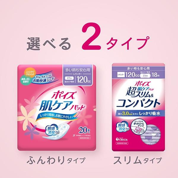 ポイズ 肌ケアパッド 超スリム＆コンパクト 多い時も安心用