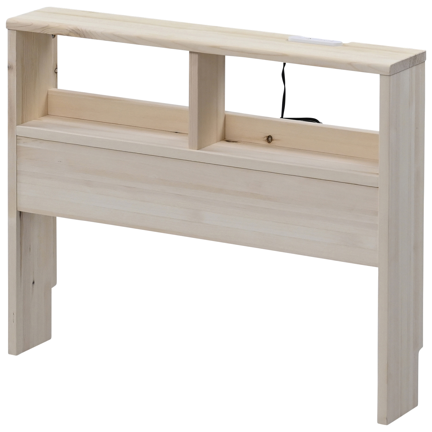 山善（YAMAZEN） ベッド ヘッドボード コンセント付き セミシングル