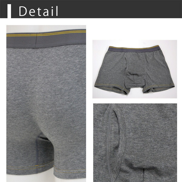 メンズ 吸水消臭 スマートボクサーパンツ 無地 3枚セット (M/L/LL/3L