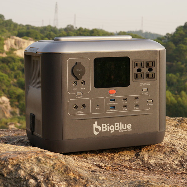 BigBlue ポータブル電源 バッテリー充電器 車中泊グッズ リン酸