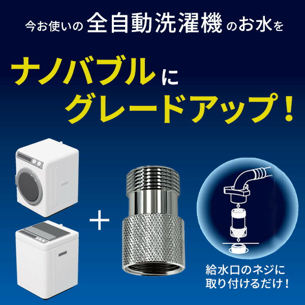 バブリッシモ 洗濯機用＆シャワーヘッド用(ナノバブル発生器) 楽天市場】【特許取得済】 スーパー ナノバブル 発生器
