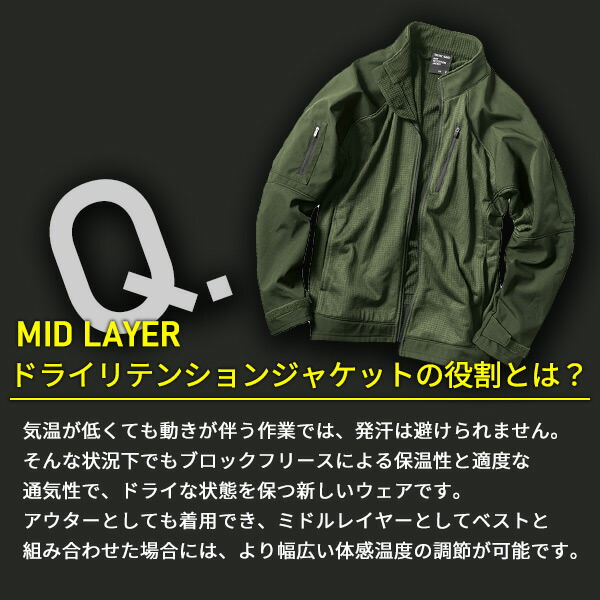 Makku（マック） ドライリテンションジャケット 保温ジャケット
