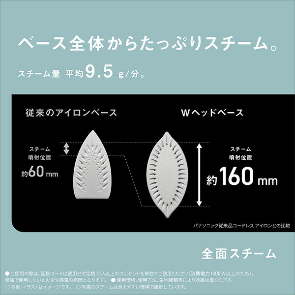 Panasonic（パナソニック） コードレススチームアイロン アイロン 衣類