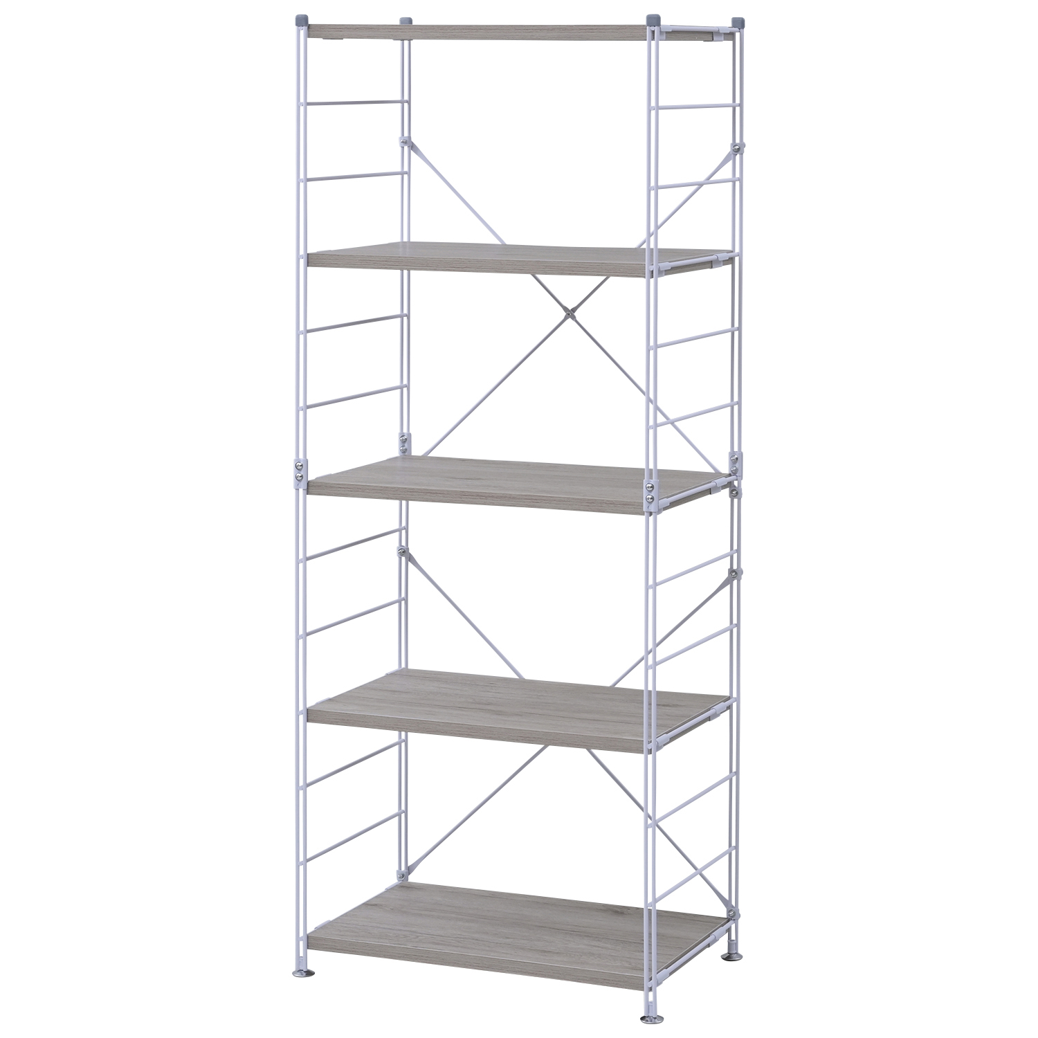 山善（YAMAZEN） ラック 棚 木製棚板 5段 幅65 奥行き41.5 高さ161cm