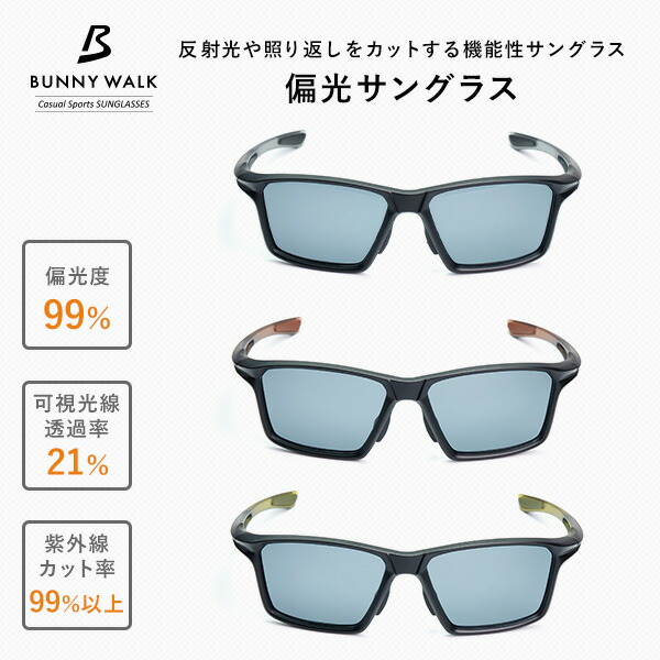 偏光サングラス UVカット スポーツ 釣り サングラス BW-0250F