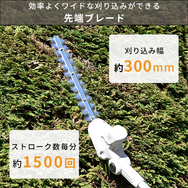 山善（YAMAZEN） ヘッジトリマー 高枝ヘッジトリマー 高枝バリカン 18V