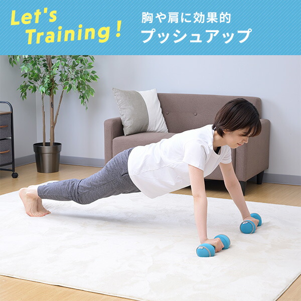 山善（YAMAZEN） ダンベル 軽量 砂 2kg SFTD-2.0 床に落としても安心