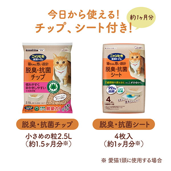 エステー 猫用 トイレセット ニャンとも清潔トイレ シンプルタイプ