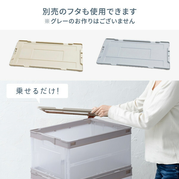 RISU（家具、インテリア） 折りたたみコンテナ 40L 2個セット