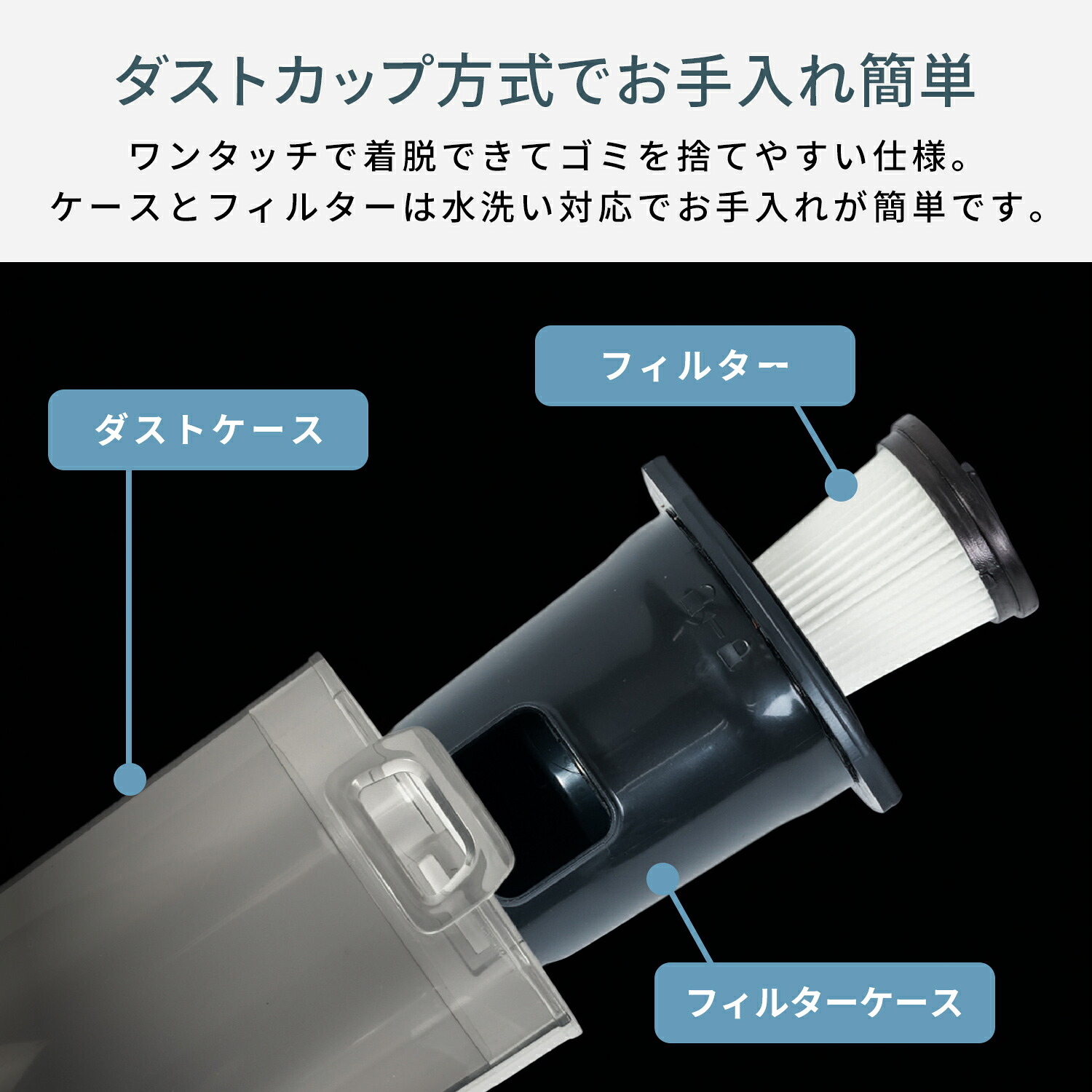 山善（YAMAZEN） コードレス ハンディクリーナー 軽量 0.6kg