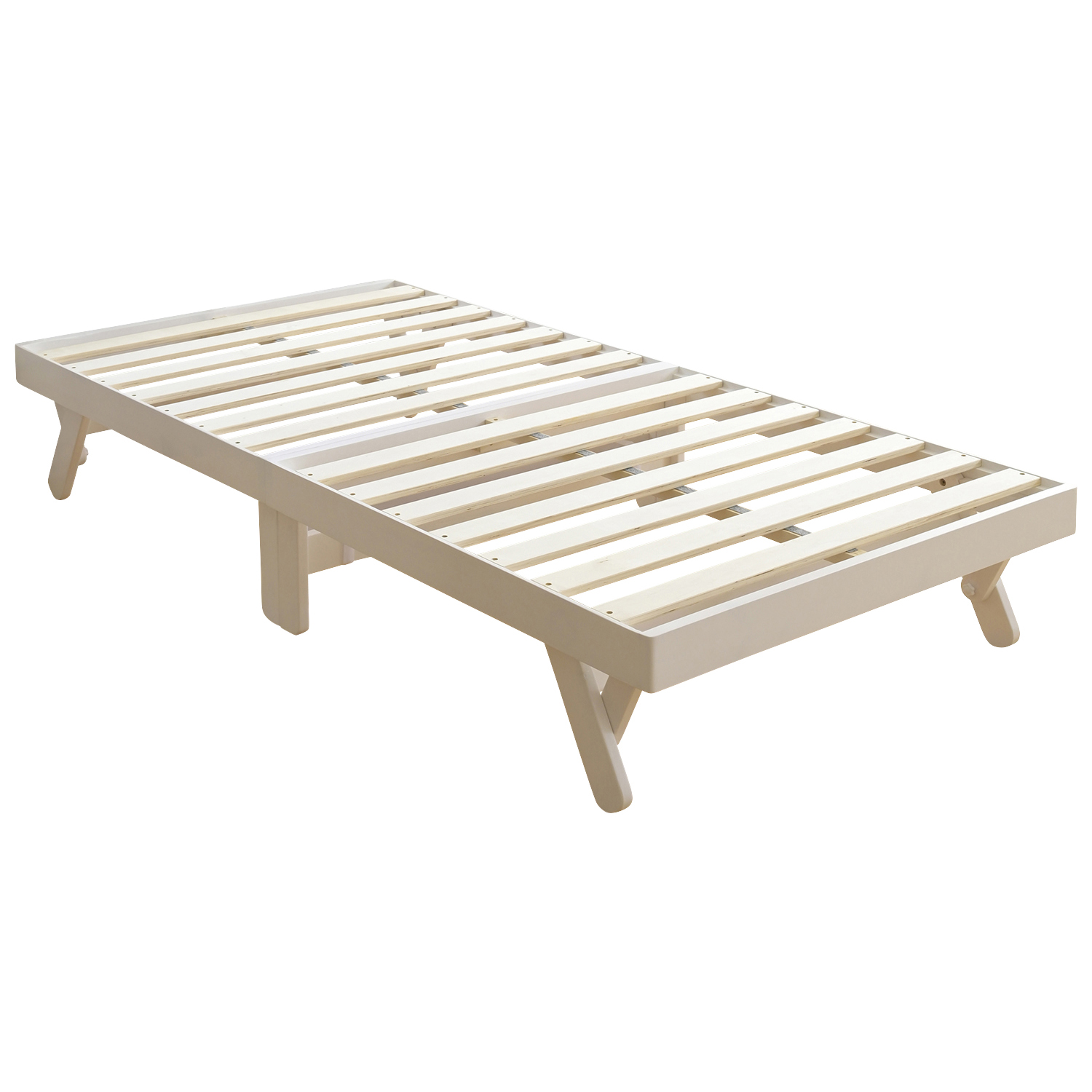 山善（YAMAZEN） ベッド ベッドフレーム シングル 木製 折りたたみ