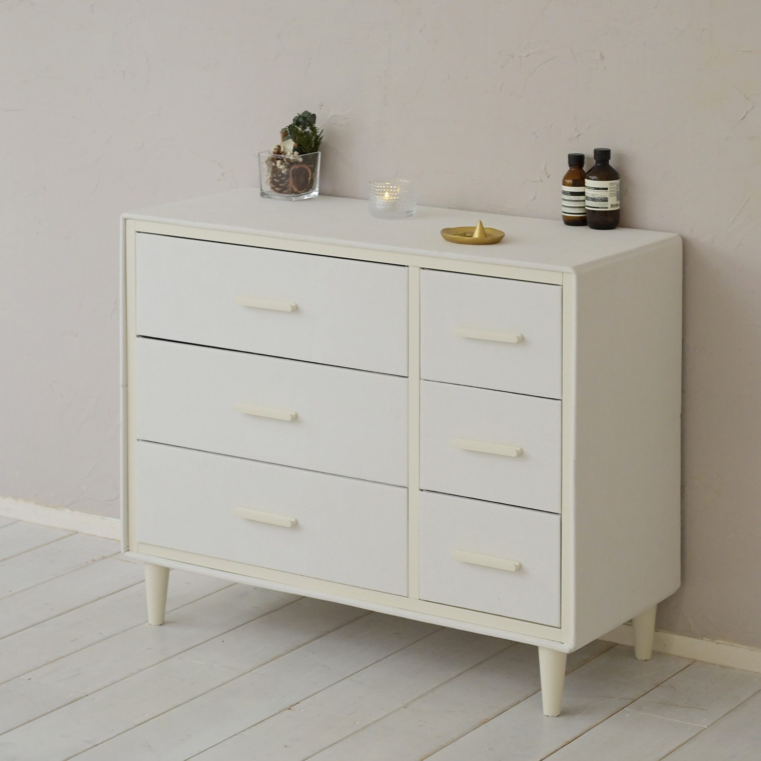 チェスト たんす 脚付き ファブリックチェスト 3段 幅85 山善 | 山善 | 01